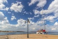 Yacht at pier