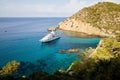 Yacht in Port Andratx on the island of Mallorca, Spain, Mediterranean.