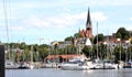 Yacht in the port city of Flensburg Germany