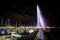 Yacht port at night. Royalty Free Stock Photo