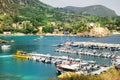 Yacht port of Paleokastritsa bay Royalty Free Stock Photo