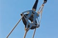 Yacht Pulley Blocks and Ropes Royalty Free Stock Photo