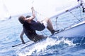 Yacht race in a Mediterranean sea Royalty Free Stock Photo