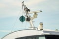 Yacht radar. Communication system and geolocation on the ship. Royalty Free Stock Photo