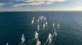 Yacht regatta along the shores of the island of Majorca