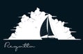 Yacht regatta. Vector illustration Royalty Free Stock Photo