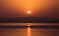 A yacht on the River Orwell at sunrise in Mirpur Azad Kashmir, Pakistan Royalty Free Stock Photo