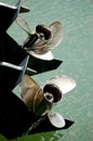 Yacht's engine propeller Royalty Free Stock Photo