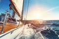 Yacht sail boat in Atlantic ocean