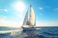 Yacht sail boat in Atlantic ocean