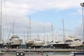 Yacht and sailboats in dry dock Rimini