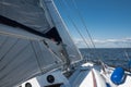 Yacht sailing with full sails Royalty Free Stock Photo