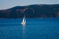 Yacht sailing in ocean Royalty Free Stock Photo