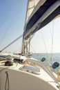 A yacht sailing off the coast of Crete