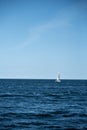 Yacht Sailing on the Pacific Ocean by Australia Royalty Free Stock Photo