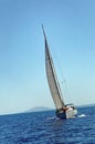 Yacht sailing at sea Royalty Free Stock Photo