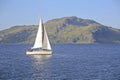 Yacht Sailing on the Sound of Mull, Scotland, UK>