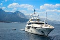 Yacht sails in the Mediterranean sea in Turkey