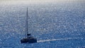 Yacht at sea Royalty Free Stock Photo