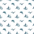 yacht seamless pattern