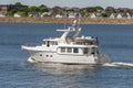 Yacht Serenity outbound from Fairhaven Royalty Free Stock Photo