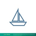 Yacht, Ship, Boat, Nautical Icon Vector Logo Template Illustration Design. Vector EPS 10 Royalty Free Stock Photo