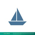 Yacht, Ship, Boat, Nautical Icon Vector Logo Template Illustration Design. Vector EPS 10 Royalty Free Stock Photo