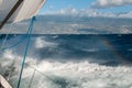 Yacht in a stormy ocean