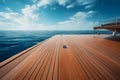 Yacht summer travel vacation boat blue deck water sea ocean cruise Royalty Free Stock Photo