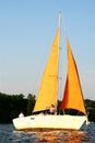 Yacht at sunset