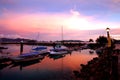 Yacht at sunset