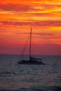 Yacht at Sunset Royalty Free Stock Photo