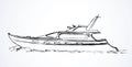 Yacht. Vector drawing Royalty Free Stock Photo