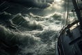 the yacht was caught in a ocean storm generative ai