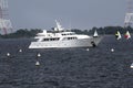 A yacht in the waters of the Chesepeake Bay