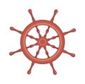 Yacht wheel vector illustration