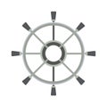 Yacht wheel vector illustration.