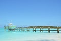 Yacht at the wooden jetty Royalty Free Stock Photo