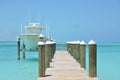 Yacht at the wooden jetty Royalty Free Stock Photo