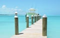 Yacht at the wooden jetty Royalty Free Stock Photo