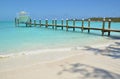 Yacht at the wooden jetty Royalty Free Stock Photo