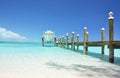 Yacht at the wooden jetty Royalty Free Stock Photo