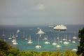 Yachting in the caribbean on christmas day Royalty Free Stock Photo