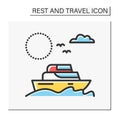 Yachting color icon