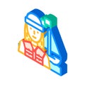 yachting female sport isometric icon vector illustration