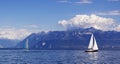 yachting at Geneva Lake Royalty Free Stock Photo