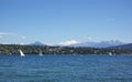 Yachting in Geneva lake Royalty Free Stock Photo