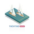 Yachting Isometric Colored Banner