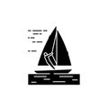 Yachting line icon. Isolated vector element.