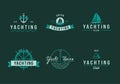 Yachting logo set